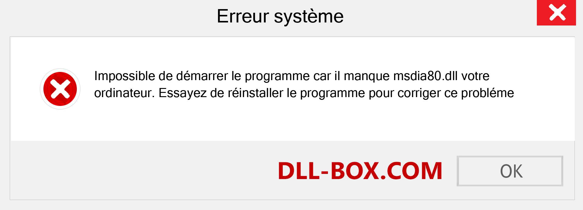 Le fichier msdia80.dll est manquant ?. Télécharger pour Windows 7, 8, 10 - Correction de l'erreur manquante msdia80 dll sur Windows, photos, images